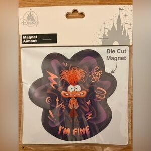2024 Disney Parks Pixar Inside Out 2 Anxiety “I’M FINE” Die Cut Magnet New